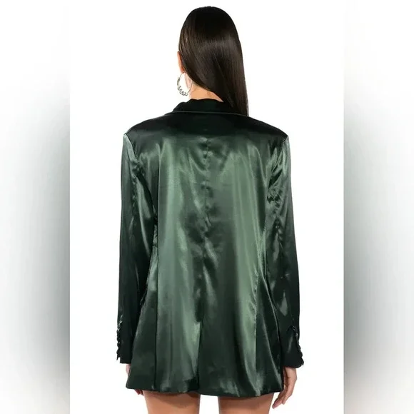 Akira Label - All The Right Moves Satin Blazer - Picture 6 of 9